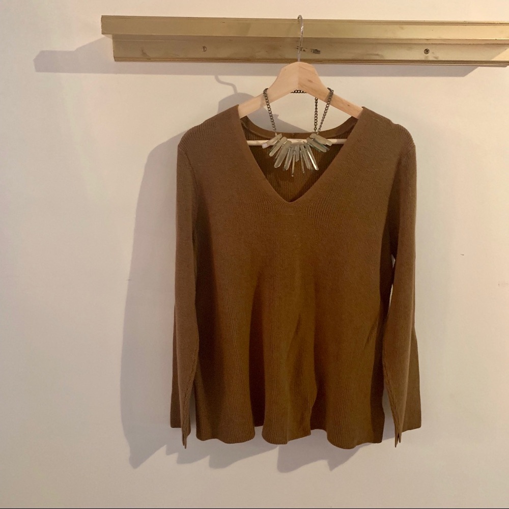 J. Jill Brown Cotton Sweater